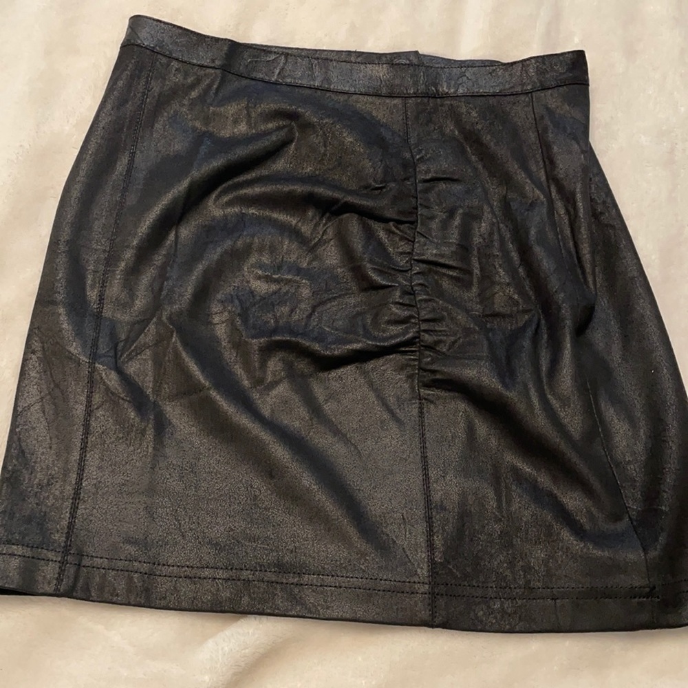 Free People Fax Leather Skirt